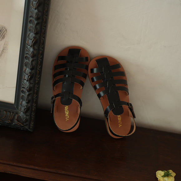 Sandalias para Bebé con Cierre de Velcro Estilo Vintage