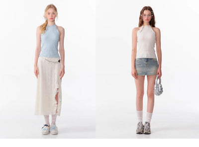 Chaleco Tejido sin Mangas con Escote Halter - Image 9