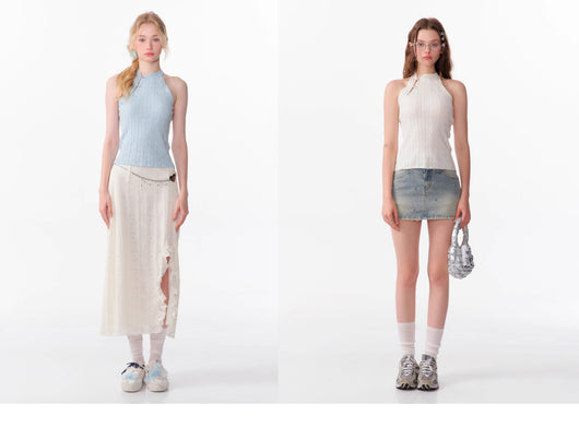 Chaleco Tejido sin Mangas con Escote Halter - Image 9