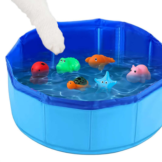 Piscina Plegable para Mascotas con Juguetes Vinílicos - Image 2