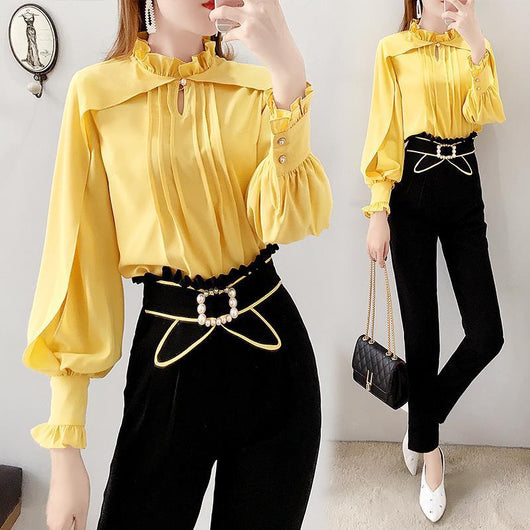 Conjunto de Blusa Dos Piezas Estilo Maduro con Toque Sofisticado - Image 11