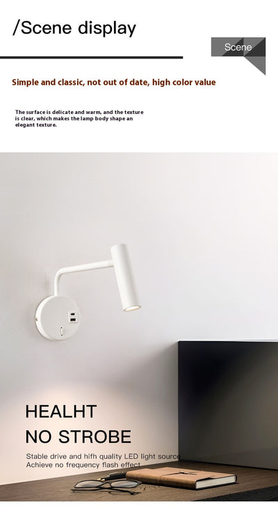 Lámpara de Pared Minimalista para Lectura con Brazo Articulado - Image 12