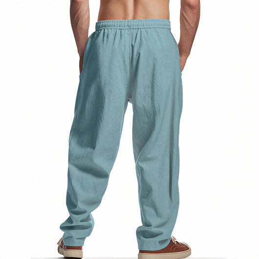Pantalones de Lino Holgados Transpirables para Hombre - Image 33