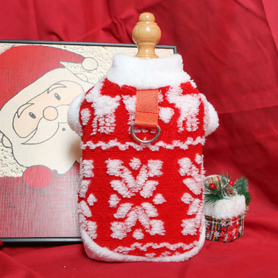 Sudadera Navideña Peluche para Perros y Gatos con Arnés de Seguridad - Image 6