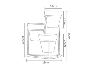 Maceta de Cerámica con Soporte de Hierro Minimalista - Image 14