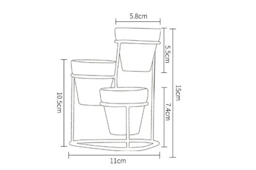 Maceta de Cerámica con Soporte de Hierro Minimalista - Image 14