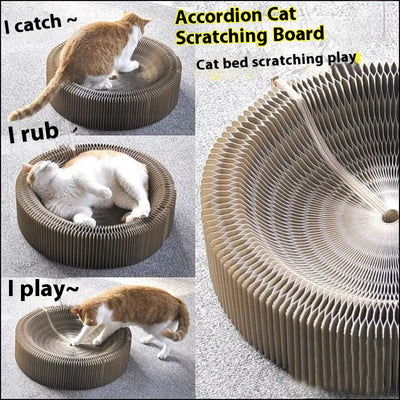 Rascador Corrugado para Gatos con Diseño Acordeón Resistente - Image 3