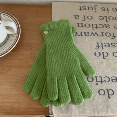 Guantes de Lana Cálidos con Volantes y Colores Sólidos para Mujer - Image 17