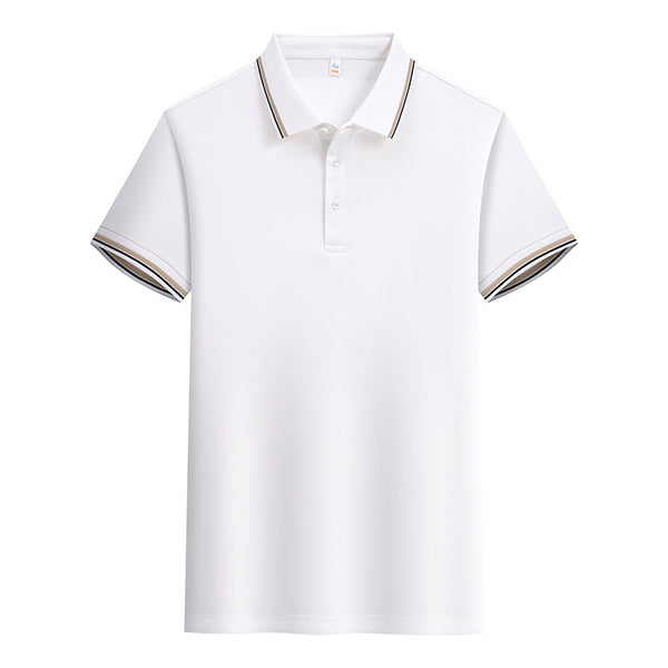 Polo de Verano Unisex con Encaje en Solapa de Algodón Premium