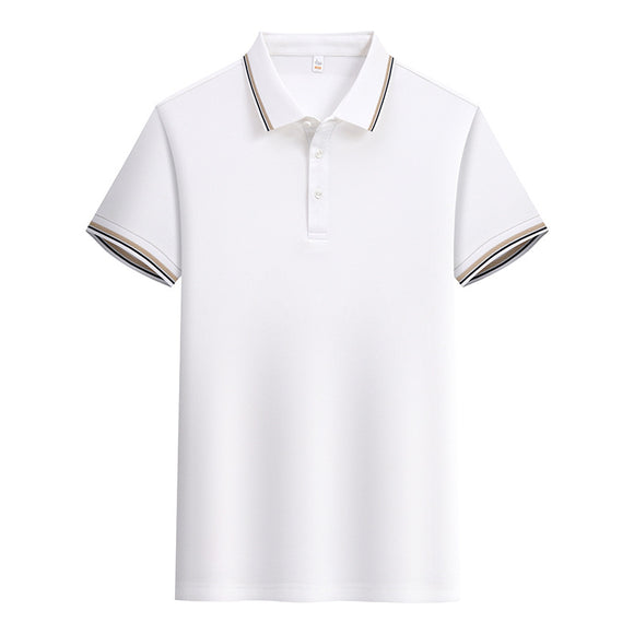 Polo de Verano Unisex con Encaje en Solapa de Algodón Premium