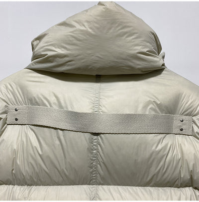 Chaqueta Temperament Blanca de Plumas de Pato con Cuello Alzado y Cierre - Image 16