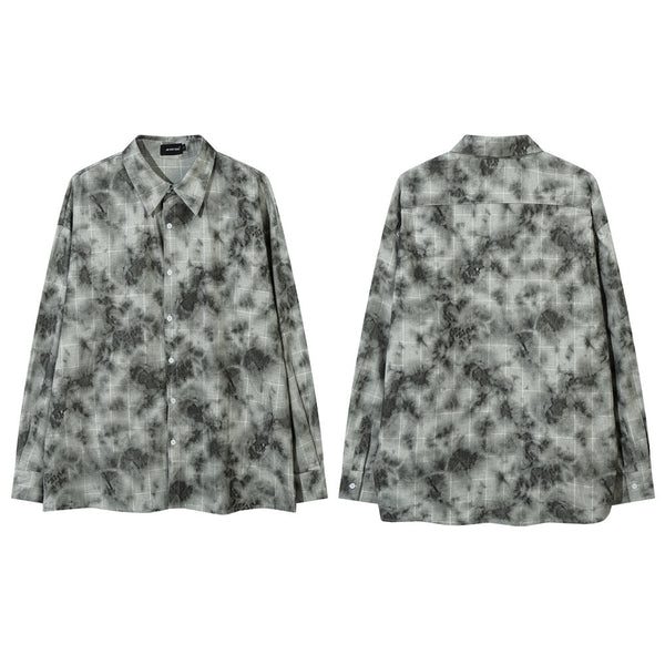 Camisa Suelta Tie-Dye Tinta para Hombre - Estilo Fresco y Moderno