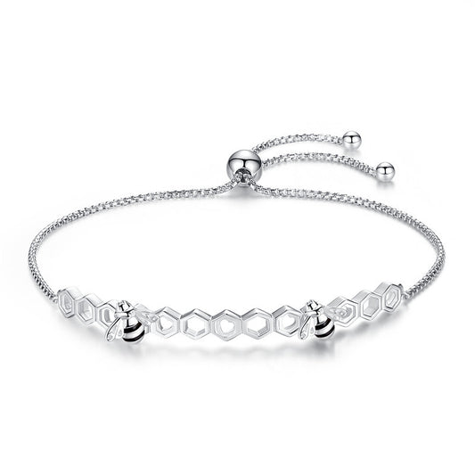 Pulsera de Abeja Retráctil en Plata de Ley S925 - Image 2