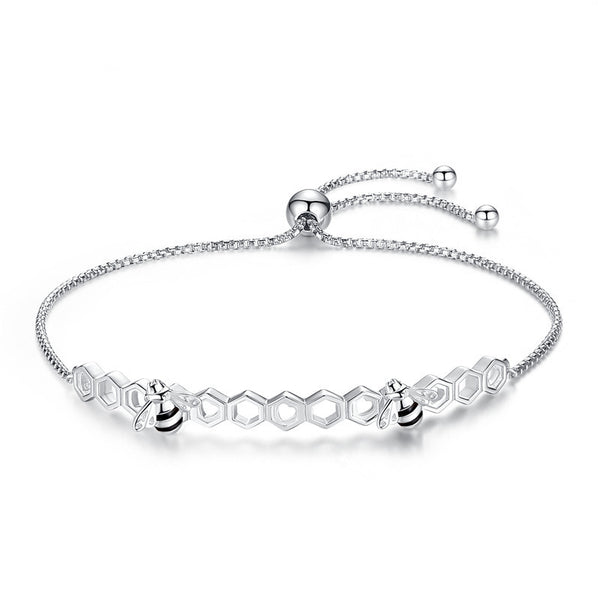 Pulsera de Abeja Retráctil en Plata de Ley S925