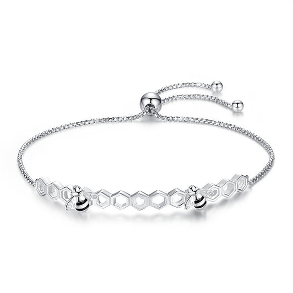 Pulsera de Abeja Retráctil en Plata de Ley S925