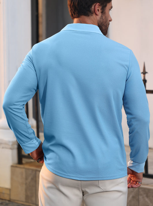 Camisa Casual Americana de Solapa para Hombre - Manga Larga - Image 18