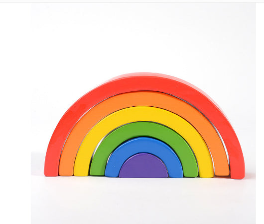 Bloques de Madera Rainbow con Rompecabezas Educativo para Niños - Image 11