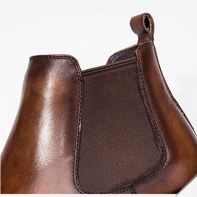 Zapatos de Cuero Marrón para Negocios - Elegancia Profesional para Hombre - Image 6
