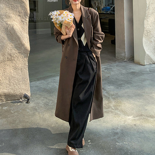 Gabardina Larga Clásica para Mujer - Abrigo Elegante Estilo Británico - Image 8