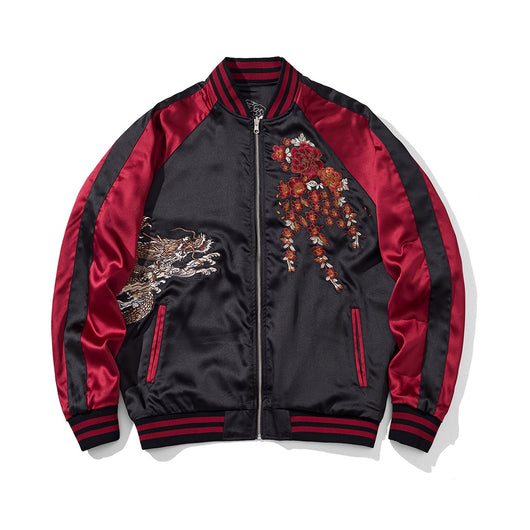 Chaqueta Beisbolera Casual para Hombre con Dragón Divino Bordado - Image 12
