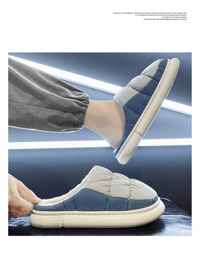 Pantuflas de Dos Colores para Hombre con Felpa Suave - Image 9