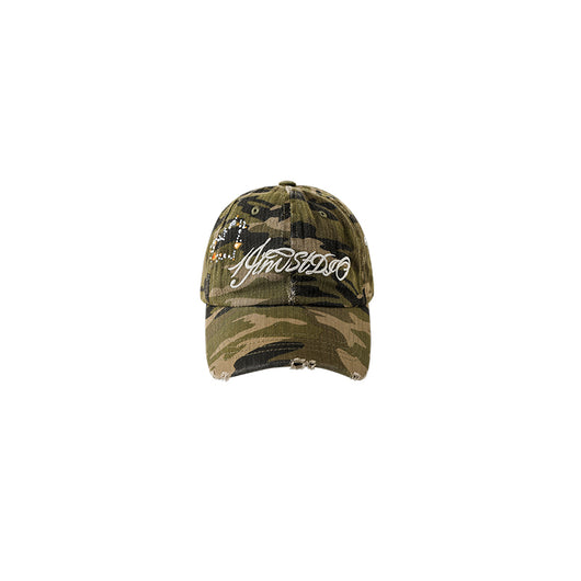 Gorra de Béisbol Retro Denim con Diamantes Bordados y Protección Solar - Image 7