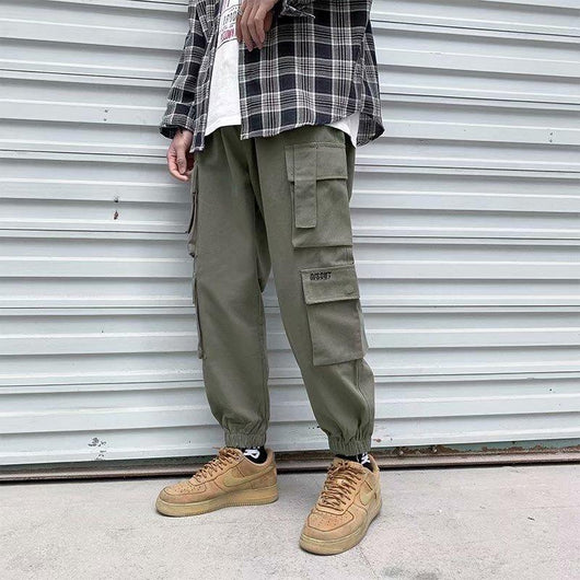 Pantalones Harem Utilitarios con Múltiples Bolsillos para Hombre - Image 3