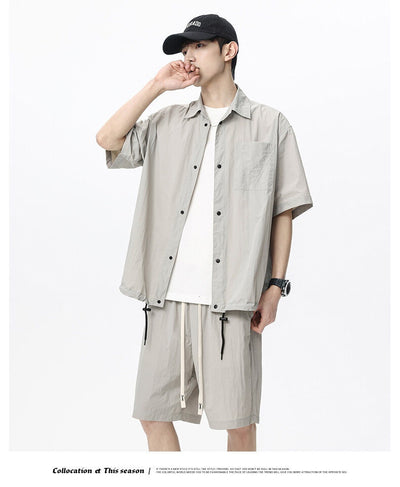 Conjunto de Dos Piezas: Shorts y Camisa Suelta de Cáñamo Transpirable - Image 16