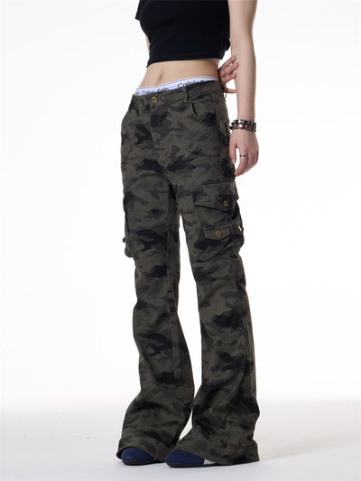 Pantalones Cargo Estilo Retro Americano con Múltiples Bolsillos - Image 15