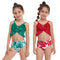 Traje de Baño de Dos Piezas con Volantes para Niña