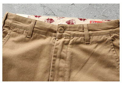 Pantalones Casuales Rectos de Algodón Twill Retro para Hombre - Image 23