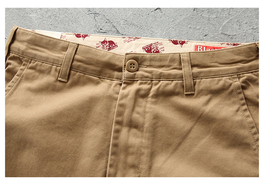 Pantalones Casuales Rectos de Algodón Twill Retro para Hombre - Image 23