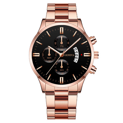 Reloj de Negocios para Hombre con Correa de Acero y Tres Esferas - Image 4