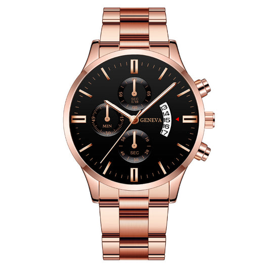 Reloj de Negocios para Hombre con Correa de Acero y Tres Esferas - Image 4