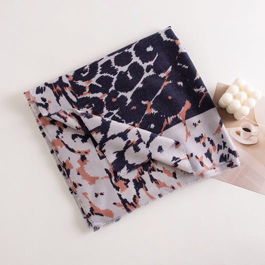 Bufanda de Cachemira Artificial con Estampado Leopardo para Mujer - Image 6