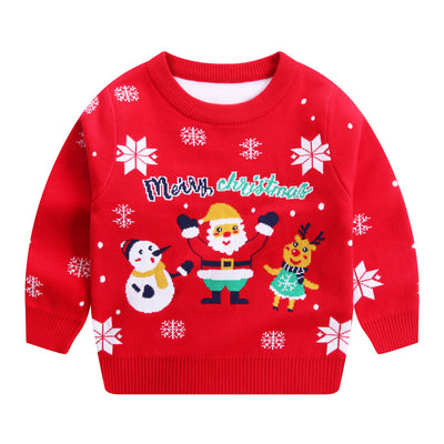 Suéter Navideño Tejido con Árbol de Navidad para Niños y Niñas - Image 6