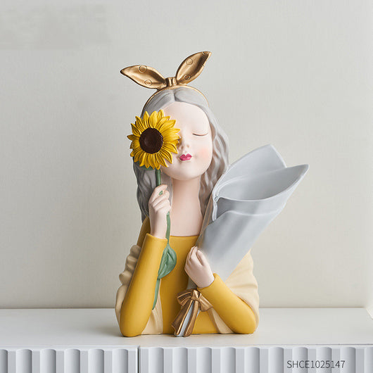 Escultura Decorativa Abstracta de Resina - Figura Femenina Nórdica para Sala de Estar - Image 19
