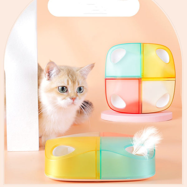 Juguete Interactivo Eléctrico para Gatos con Plumas y Carga USB