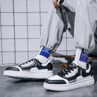 Tenis Deportivos Casual con Plataforma Blanca para Hombre