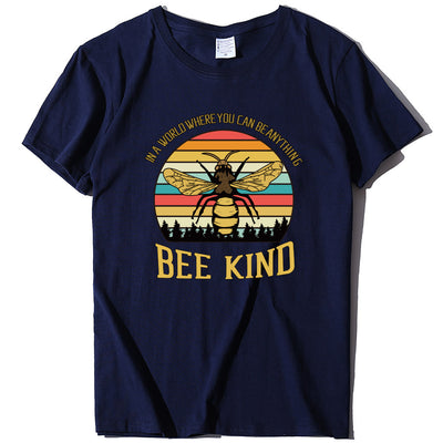 Camiseta Suelta Estampado Abeja con Letras - Diseño Moderno y Cómodo - Image 16