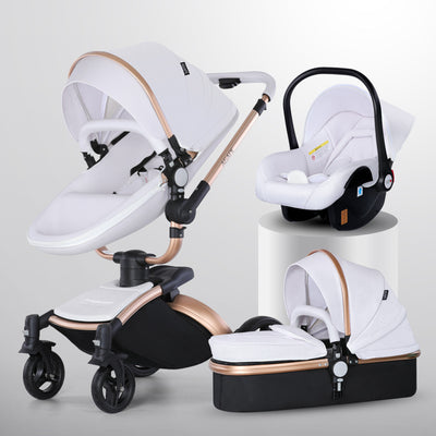 Cochecito de Bebé 3 en 1 con Rotación 360° y Cesta Amplia Plegable - Image 6