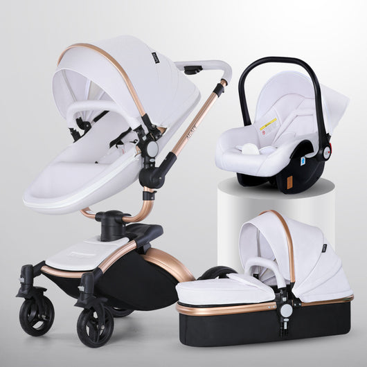 Cochecito de Bebé 3 en 1 con Rotación 360° y Cesta Amplia Plegable - Image 6