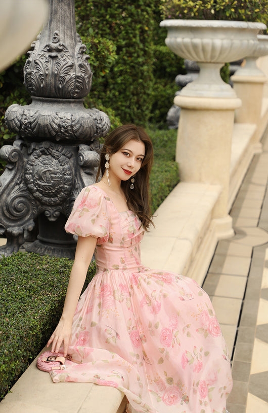 Vestido Fairy Vintage con Estampado y Cintura Ajustada - Image 10