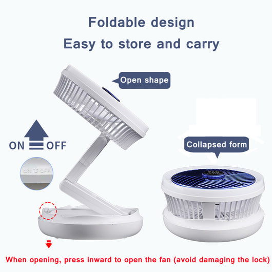 Ventilador de Techo Plegable con Carga USB, Luz LED y 4 Velocidades - Image 18