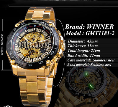 Reloj Mecánico Casual para Hombre con Diseño Skeleton - Image 7