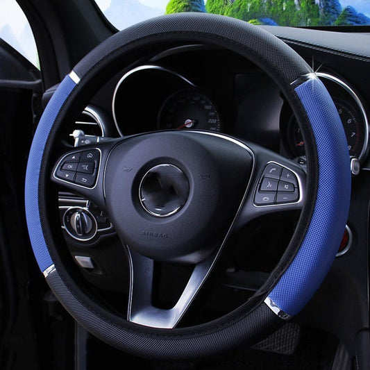 Funda de Volante con Espuma Metálica Premium para Automóvil