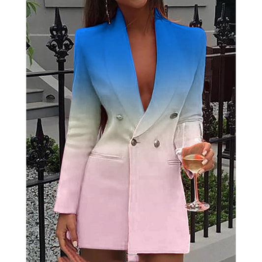 Conjunto de Falda y Cardigan Profesional con Escote en V - Image 2