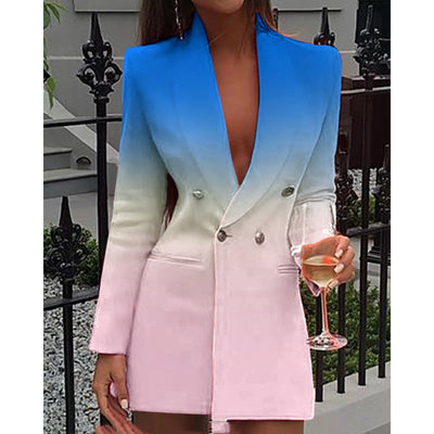 Conjunto de Falda y Cardigan Profesional con Escote en V - Image 2