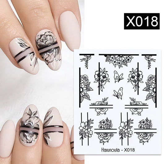 Stickers de Uñas Mariposas, Flores y Hojas - Diseños Artísticos - Image 6
