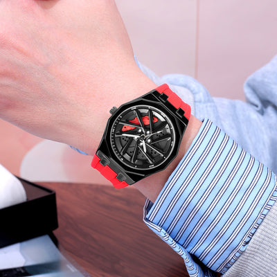 Reloj de Cuarzo para Hombre con Diseño de Rueda Giratoria - Image 4